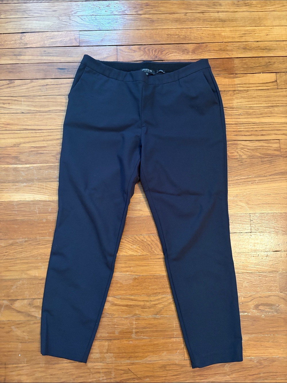 Lafayette 148 New York Navy Slim Ankle Pants